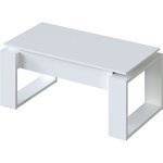 Table basse relevable - Mélaminé blanc - 105 x 55 x 45 cm NOVA