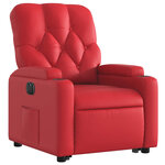 vidaXL Fauteuil inclinable électrique rouge similicuir