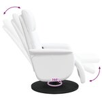 vidaXL Fauteuil inclinable de massage repose-pieds blanc similicuir