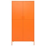 vidaXL Garde-robe Orange 90x50x180 cm Acier