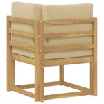 vidaXL Canapé d'angle extérieur Bois d'Acacia Massif Blanc