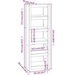 vidaXL Bibliothèque Marron miel 50x35x154 cm Bois de pin massif