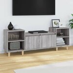 vidaXL Meuble TV Sonoma gris 160x35x55 cm Bois d'ingénierie