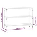 vidaXL Bibliothèque Sonoma gris 100x33x70 5 cm Bois d'ingénierie acier