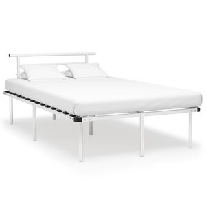 vidaXL Cadre de lit sans matelas blanc métal 120x200 cm
