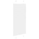 vidaXL Store plissé blanc 65x100 cm largeur du tissu 64 4 cm polyester