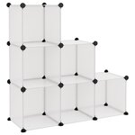 vidaXL Cubes de rangement 6 Pièces Transparent PP