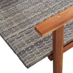 Vidaxl chaise longue résine tressée et bois d'acacia massif gris