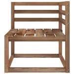 vidaXL Canapé palette de jardin 2 places et coussins rouge Pinède