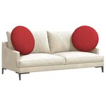 vidaXL Coussins de siège 2 Pièces Rouge Ø80 x 29 cm tissu