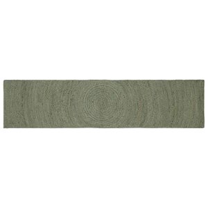 vidaXL Tapis de surface Vert olive 60 x 200 cm Jute