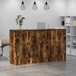 vidaXL Bureau de réception chêne fumé 180x50x103 5cm bois d'ingénierie