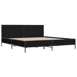 vidaXL Cadre de lit sans matelas noir 200x200 cm