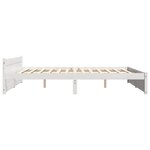 vidaXL Cadre de lit sans matelas blanc bois massif 200x200 cm