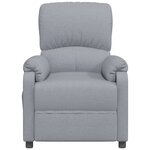 vidaXL Fauteuil inclinable électrique Gris clair Tissu