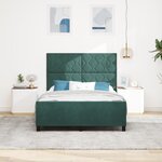 vidaXL Cadre de Lit Vert Foncé 140x190 cm Velours