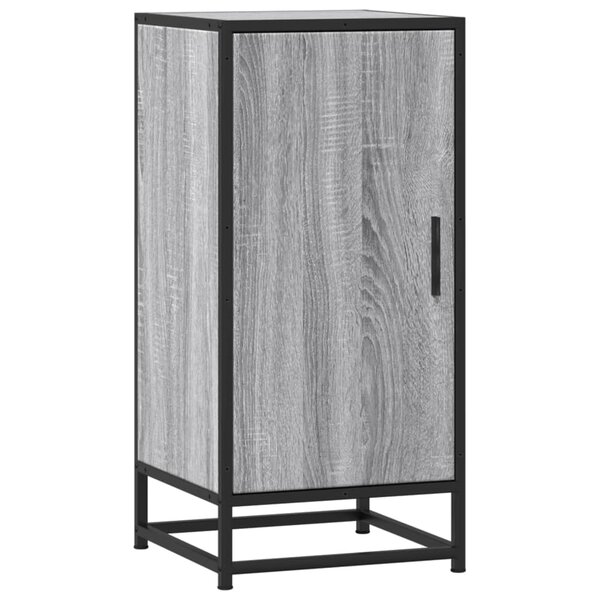 vidaXL Buffet sonoma gris 35 5x35x76 cm bois d'ingénierie et métal