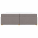 vidaXL Cadre de lit avec matelas Taupe 200 x 200 cm tissu