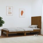 vidaXL Tête de lit murale Marron miel 82 5x3x60 cm Bois massif de pin
