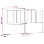 vidaXL Tête de lit 206x4x100 cm Bois massif de pin