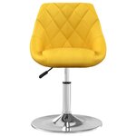 vidaXL Chaises pivotantes à manger lot de 4 jaune moutarde velours