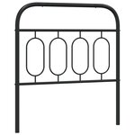 vidaXL Tête de lit métal noir 90 cm