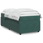 vidaXL Sommier à lattes de lit avec matelas Vert foncé 100x200 cm
