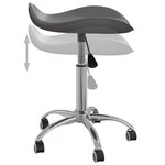 vidaXL Chaise pivotante de salle à manger Gris Similicuir