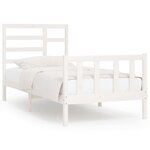vidaXL Cadre de lit Blanc Bois de pin massif 90x200 cm