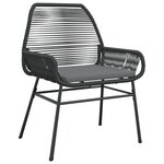 vidaXL Chaises de jardin lot de 2 avec coussins noir résine tressée