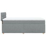 vidaXL Sommier à lattes de lit et matelas Gris clair 90x190 cm Tissu