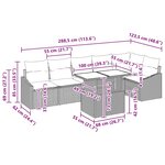 vidaXL Canapé de jardin 7 pièces en polyrotin avec coussins beiges