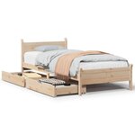vidaXL Cadre de lit sans matelas 100x200 cm bois massif de pin