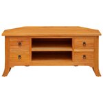vidaXL Meuble TV Naturel 100 x 40 5 x 46 cm Bois de Mahogany Massif