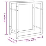 vidaXL Portant de bois de chauffage 50x28x56 cm acier inoxydable