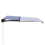 vidaXL Auvent manuel rétractable 350x250 cm Bleu et blanc