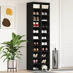 vidaXL Armoire à chaussures chêne noir 54x34x183 cm bois d'ingénierie