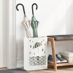 vidaXL Support de parapluie blanc - 28x12x41 cm  Acier