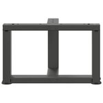 vidaXL Pieds de table basse en T  2 pièces  anthracite  40 x 25 x (30-31) cm  acier