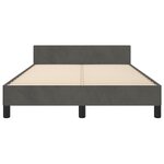 vidaXL Cadre de lit sans matelas gris foncé 120x190 cm velours
