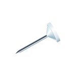 Boîte De 100 Épingles À Tête Plate Unie - Hauteur De Pointe 8mm - 5mm De Diamètre - Blanc - Exacompta