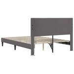 vidaXL Cadre de lit avec bandes LED Gris 140 x 200 cm Simili cuir
