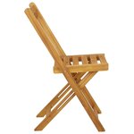vidaXL Chaises de jardin pliantes 4 Pièces Naturel 40 x 53 x 80 cm