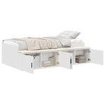 vidaXL Cadre de lit de rangement Blanc 80x200 cm