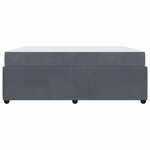 vidaXL Cadre de lit avec matelas Gris foncé 180 x 200 cm Velours