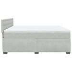 vidaXL Sommier à lattes de lit et matelas Gris clair 200x200cm Velours