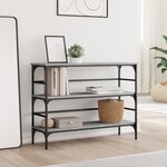 vidaXL Table console sonoma gris 100x32x75 cm bois d'ingénierie
