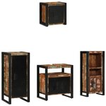 vidaXL Ensemble de mobilier de salle de bain avec étagère 4 Pièces