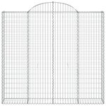 vidaXL Paniers à gabions arqués 15 Pièces 200x50x180/200 cm Fer galvanisé