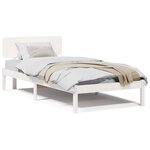 vidaXL Cadre de lit Blanc 90 x 190 cm Bois massif en pin